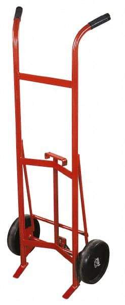 Made in USA - 30 & 55 Gal Drum Hand Truck - 25-1/2" Wide x 59" High, 2 Wheels - Industrial Tool & Supply
