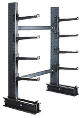 Made in USA - 10' High Double Sided Cantilever Rack - With Lip, 7,600 Lb Capacity, 78" Base Length, 36" Arm Length - Industrial Tool & Supply