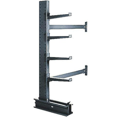 Made in USA - 6' High Single Sided "Add-On" Cantilever Rack - With Lip, 8,100 Lb Capacity, 33" Base Length, 12" Arm Length - Industrial Tool & Supply