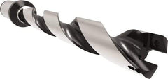 Allied Machine and Engineering - Series 22, 22 to 23.99mm Diam, 25mm Diam Straight Shank with Flange, Helical Flute Spade Drill - 167.9mm Max Depth, 201.3mm Body Length, 257.3mm OAL, Standard Length, Through Coolant - Industrial Tool & Supply