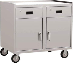 Jamco - 36" Wide x 34" High x 24" Deep, Mobile Closed Cabinet - 1,200 Lb Capacity, 18" Shelf Clearance - Industrial Tool & Supply