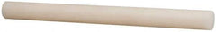 Made in USA - 1' Long, 1" Diam, PVDF / KYNAR Plastic Rod - ±0.2" Length Tolerance, +0.020/- 0.000" Diam Tolerance, Shore D-72 Hardness, Natural (Color) - Industrial Tool & Supply