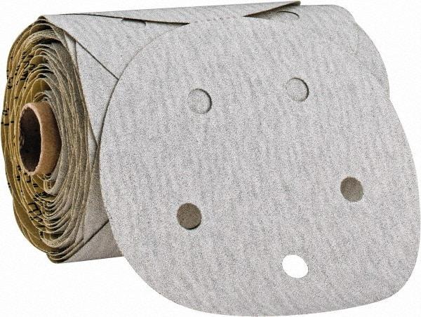 3M - 5" Diam, 100 Grit Silicon Carbide Adhesive PSA Disc - Very Fine Grade, Gray, A Weighted Backing, Flexible, Use with Random Orbital Sanders - Industrial Tool & Supply