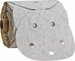 3M - 5" Diam, 80 Grit Silicon Carbide Adhesive PSA Disc - Medium Grade, Gray, A Weighted Backing, Flexible, Use with Random Orbital Sanders - Industrial Tool & Supply