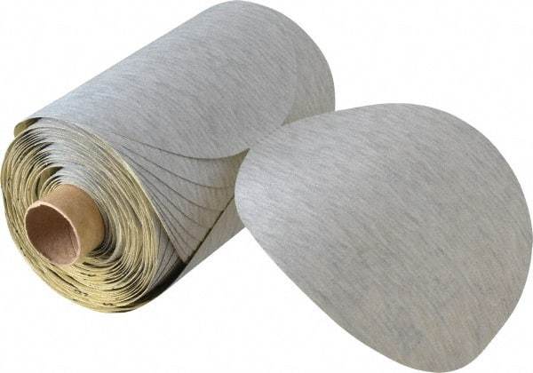 3M - 5" Diam, 240 Grit Silicon Carbide Adhesive PSA Disc - Very Fine Grade, Gray, A Weighted Backing, Flexible, Use with Random Orbital Sanders - Industrial Tool & Supply