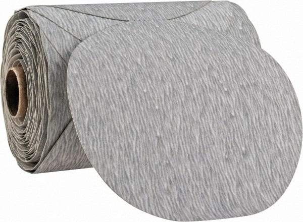 3M - 5" Diam, 400 Grit Silicon Carbide Adhesive PSA Disc - Super Fine Grade, Gray, A Weighted Backing, Flexible, Use with Random Orbital Sanders - Industrial Tool & Supply