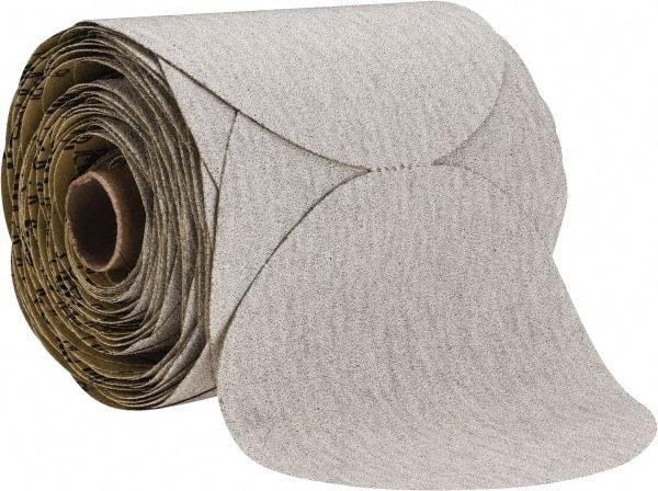 3M - 5" Diam, 80 Grit Silicon Carbide Adhesive PSA Disc - Medium Grade, Gray, A Weighted Backing, Flexible, Use with Random Orbital Sanders - Industrial Tool & Supply