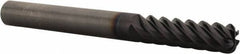 Guhring - 1/4", 6 Flute, Single End, Solid Carbide, 1/16" Corner Radius End Mill - 2-1/2" OAL, 45° Helix, Right Hand Flute, 3/4" LOC, Right Hand Cut - Industrial Tool & Supply