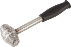 American Hammer - 3 Lb Head 1-1/4" Face Lead Alloy Hammer - 10" OAL, Steel Handle with Grip - Industrial Tool & Supply