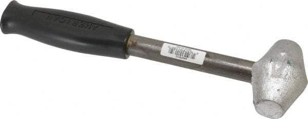 American Hammer - 2 Lb Head 1" Face Lead Alloy Hammer - 10" OAL, Steel Handle with Grip - Industrial Tool & Supply