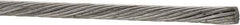 Value Collection - 5/32" Diam, Aircraft Cable - 3,300 Lb Breaking Strength, 1 x 19 Single Strand - Industrial Tool & Supply