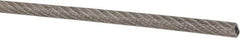 Value Collection - 1/8" x 3/32" Diam, Aircraft Cable - 920 Lb Breaking Strength, 7 x 7 Strand Core, Vinyl Coating - Industrial Tool & Supply