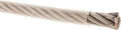 Value Collection - 7/16" x 3/8" Diam, Aircraft Cable - 12,000 Lb Breaking Strength, 7 x 19 Strand Core, Vinyl Coating - Industrial Tool & Supply