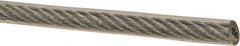 Value Collection - 3/16" x 3/32" Diam, Aircraft Cable - 920 Lb Breaking Strength, 7 x 7 Strand Core, Vinyl Coating - Industrial Tool & Supply