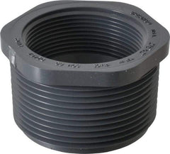 Value Collection - 2-1/2 x 2" PVC Plastic Pipe Reducer Bushing - Schedule 80, MIPT x FIPT End Connections - Industrial Tool & Supply