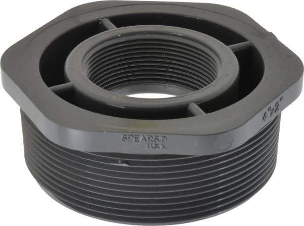 Value Collection - 4 x 2" PVC Plastic Pipe Reducer Bushing - Schedule 80, MIPT x FIPT End Connections - Industrial Tool & Supply
