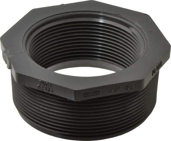 Value Collection - 4 x 3" PVC Plastic Pipe Reducer Bushing - Schedule 80, MIPT x FIPT End Connections - Industrial Tool & Supply