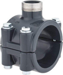 Value Collection - 2 x 1/2" PVC Plastic Pipe Clamp On Saddle with Viton O-Ring - Schedule 80, Pipe O.D. x SR Fipt End Connections - Industrial Tool & Supply