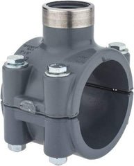Value Collection - 2 x 3/4" CPVC Plastic Pipe Clamp On Saddle with Viton O-Ring - Schedule 80, Pipe O.D. x SR Fipt End Connections - Industrial Tool & Supply