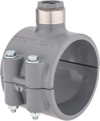 Value Collection - 3 x 1/2" CPVC Plastic Pipe Clamp On Saddle with Viton O-Ring - Schedule 80, Pipe O.D. x SR Fipt End Connections - Industrial Tool & Supply