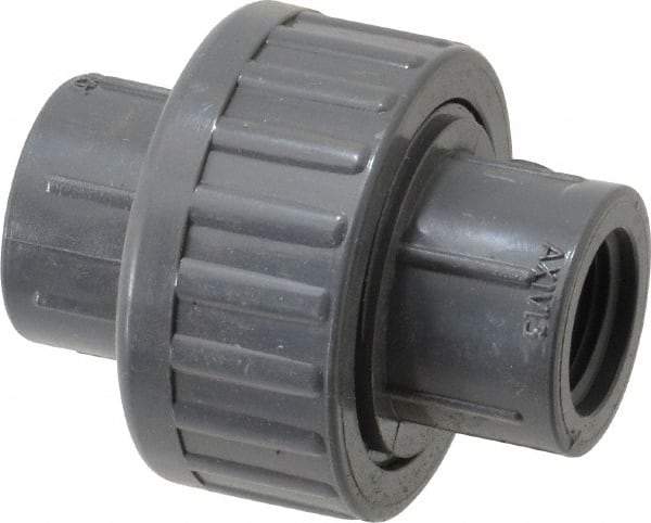Value Collection - 3/8" PVC Plastic Pipe Union with EPDM O-Ring - Schedule 80, FIPT x FIPT End Connections - Industrial Tool & Supply