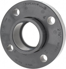 Value Collection - 2-1/2" Pipe, 7" OD, PVC Socket Pipe Flange - Schedule 80, Gray - Industrial Tool & Supply