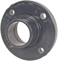 Value Collection - 3" Pipe, 7-1/2" OD, PVC Spigot Pipe Flange - Schedule 80, Gray - Industrial Tool & Supply