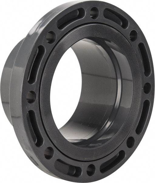 Value Collection - 8" Pipe, 13-1/2" OD, PVC Spigot Pipe Flange - Schedule 80, Gray - Industrial Tool & Supply