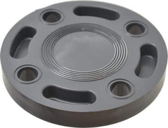 Value Collection - 1-1/2" Pipe, 5" OD, PVC Blind Pipe Flange - Schedule 80, Gray - Industrial Tool & Supply