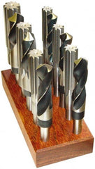 Made in USA - 5/8 to 1", High Speed Steel Reduced Shank Drill Bit Set - Industrial Tool & Supply