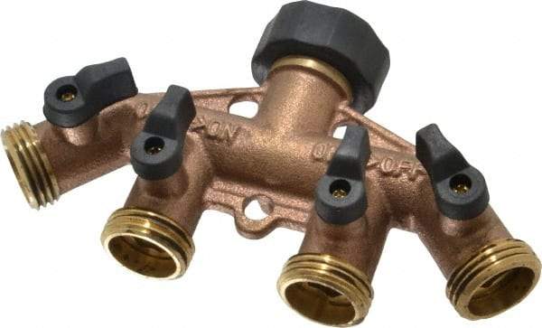 Midwest Control - 3/4 NH Garden Hose Coupler - Brass, Female Swivel Nut to Male Hose Connector - Industrial Tool & Supply