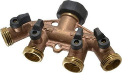 Midwest Control - 3/4 NH Garden Hose Coupler - Brass, Female Swivel Nut to Male Hose Connector - Industrial Tool & Supply