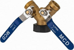 Midwest Control - 3/4 NH Garden Hose Coupler - Brass, Female Swivel Nut to Male Hose Connector - Industrial Tool & Supply
