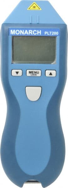 Made in USA - Accurate up to 0.01 (Optical) and 1.0 (Contact), 0.001 to 10 RPM Resolution, Contact and Noncontact Tachometer - Exact Industrial Supply