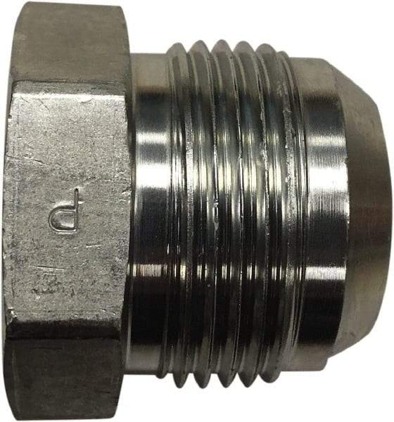 Parker - 3/4" Tube OD, 37° Stainless Steel Flared Tube Plug - Unthreaded Flare Ends - Industrial Tool & Supply