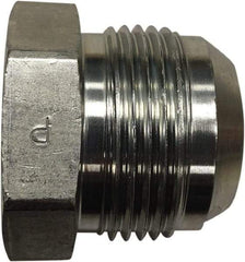 Parker - 3/4" Tube OD, 37° Stainless Steel Flared Tube Plug - Unthreaded Flare Ends - Industrial Tool & Supply