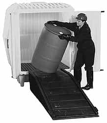 Enpac - 31" Wide x 15-1/2" High, Spill Containment Ramp - Industrial Tool & Supply