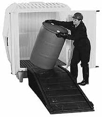 Enpac - 31" Wide x 15-1/2" High, Spill Containment Ramp - Industrial Tool & Supply
