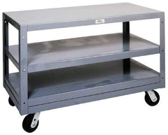 Made in USA - 3,000 Lb Capacity, 24" Wide x 48" Long x 32" High Transport Cart - 1 Shelf, Steel - Industrial Tool & Supply