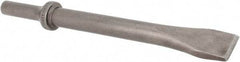 Made in USA - 3/4" Head Width, 6-1/2" OAL, 5/8" Shank Diam, Flat Chisel - Round Drive, Round Shank, Alloy Steel - Industrial Tool & Supply