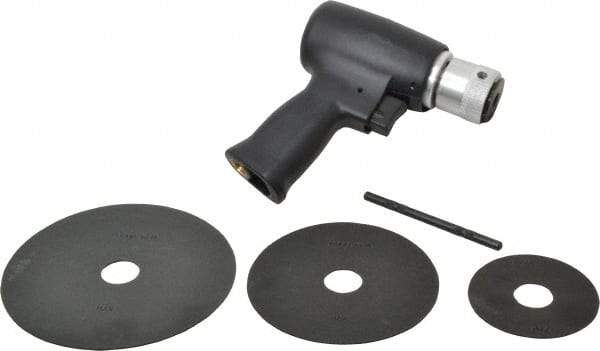 Florida Pneumatic - 3 to 5-1/2" Disc, 20,000 RPM, Pneumatic Handheld Disc Sander - 4 CFM, 1/4 NPT Inlet, 0.33 hp, 90 psi - Industrial Tool & Supply