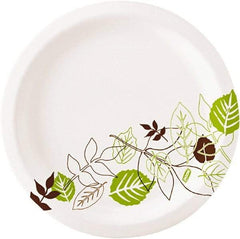 Dixie - Pathways Soak-Proof Shield Mediumweight Paper Plates, 6 7/8" - Green, Burgundy - Industrial Tool & Supply