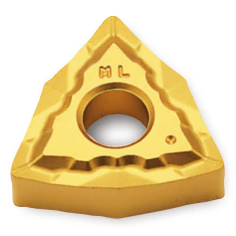 Turning Insert:  WNMG432ML TT5080,  Solid Carbide AlTiN & TiN Finish,  Neutral,  0.3430″ Long,  1/2″ Inscribed Circle,  0.0310″ Corner Radius,  80.0 &deg N/A Trigon,  Series  WNMG