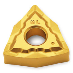 Turning Insert:  WNMG432ML TT5080,  Solid Carbide AlTiN & TiN Finish,  Neutral,  0.3430″ Long,  1/2″ Inscribed Circle,  0.0310″ Corner Radius,  80.0 &deg N/A Trigon,  Series  WNMG