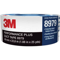 3M - 54.8m x 144mm x 12.1 mil Blue Polyethylene Cloth Duct Tape - Industrial Tool & Supply