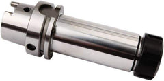 Accupro - 1/32" to 5/8" Capacity, 5" Projection, HSK63A Hollow Taper, ER25 Collet Chuck - 0.003mm TIR, Through-Spindle - Exact Industrial Supply