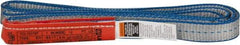 Lift-All - 4' Long x 1" Wide, 3,200 Lb Vertical Capacity, 1 Ply, Polyester Web Sling - 2,500 Lb Choker Capacity - Industrial Tool & Supply
