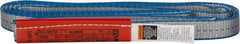 Lift-All - 6' Long x 1" Wide, 3,200 Lb Vertical Capacity, 1 Ply, Polyester Web Sling - 2,500 Lb Choker Capacity - Industrial Tool & Supply