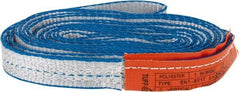 Lift-All - 10' Long x 1" Wide, 3,200 Lb Vertical Capacity, 1 Ply, Nylon Web Sling - 2,500 Lb Choker Capacity - Industrial Tool & Supply