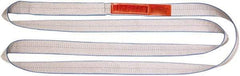 Lift-All - 4' Long x 1" Wide, 6,200 Lb Vertical Capacity, 2 Ply, Polyester Web Sling - 4,900 Lb Choker Capacity - Industrial Tool & Supply